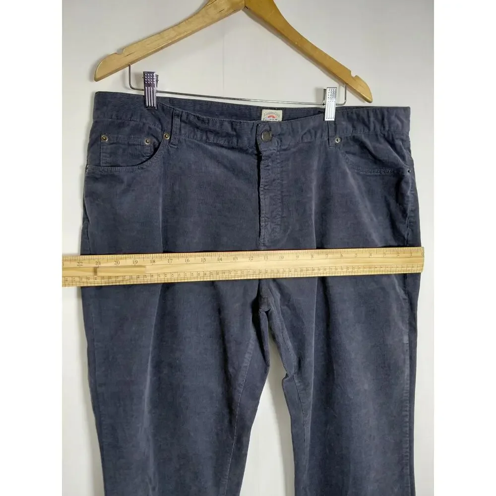 Faherty Brand Blue Corduroy 5-Pocket Pants Straight Men See Measurements